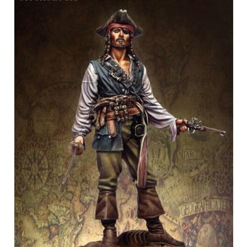 New Unassembled 1/24 75mm ancient warrior stand with base Resin Figure Unpainted Model Kit