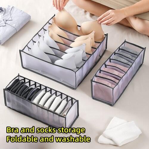 Underwear Bra Organizer Storage Box For Drawer Closet Bedroom Wardrobe Bra Ties Panty Socks Divider Organizers Grids Containers