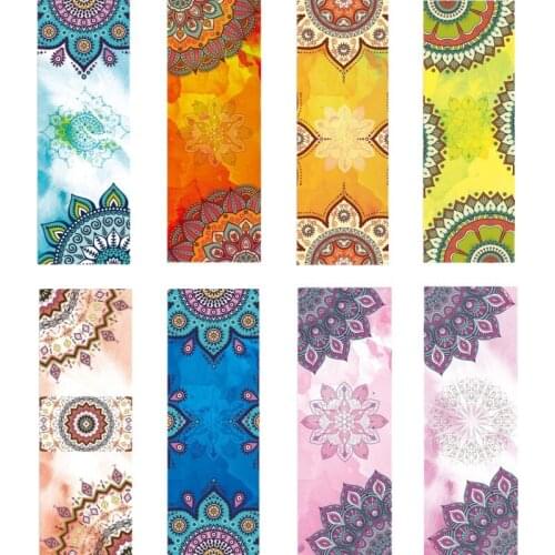 Mylb Beautiful Pattern Print New Yoga Towel Sweat Anti-skid Portable Gym Blanket Exercise Yoga Mat Towel Pilates Towel Yoga Mat
