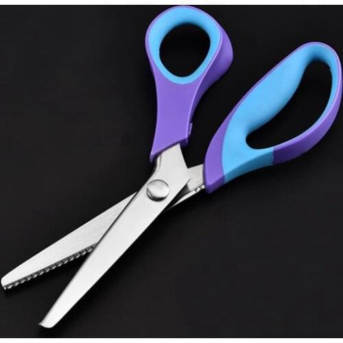 Zig Zag Cutting Scissors Dressmaker Scissors For Sewing Tailor Pinking Shears Scissors Leather Craft Photos Fabric Textile DENIM