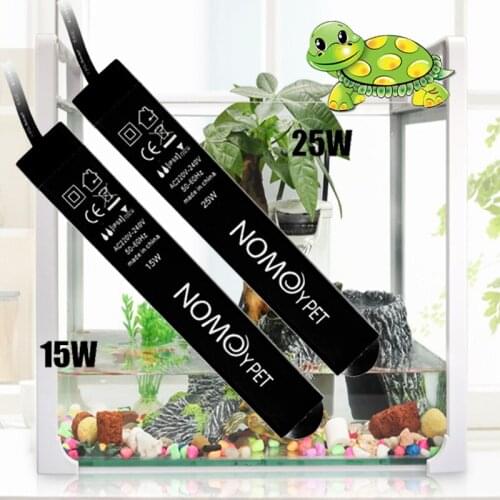 NuoNuoWell 15W/25W Aquarium Mini Heating Rod Fish Tank Turtle 25-28 Degree Automatic Constant Temperature Submersible Heater