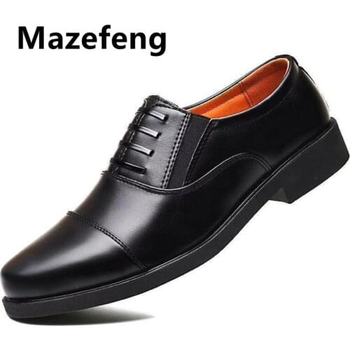 Office Shoes Men Classic Dresses Summer Designer Shoes Men Formal Office Italian Loafers Men Dress Shoes Leather Brown Dress