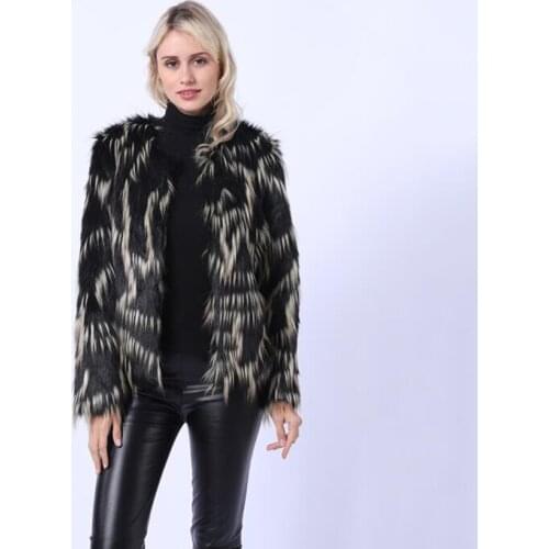 Autumn faux fur leather jacket womens warm short fur leather coat women slim jackets winter thicken fashion b543
