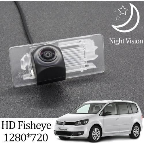 Owtosin HD 1280*720 Fisheye Rear View Camera For Volkswagen VW TOURAN 2003-2015 Car Reverse Parking Accessories