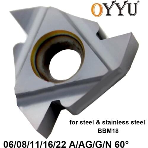 OYYU 10pc 06IR 08IR 11IR 16IR 22IR A60 AG60 G60 N60 BBM18 Carbide Inserts Threading Lathe Cutter Turning Tools CNC Free Shipping