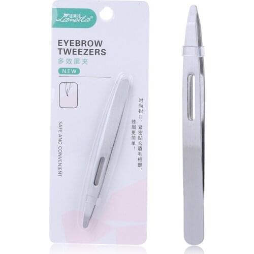 Professional Stainless Steel Hair Removal Clip Eyebrow Face Hair Remover Tweezers Makeup Tool