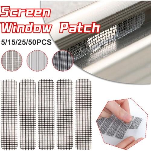 5/15/25/50PCS Anti-insect Fly Bug Door Window Mosquito Screen Net Repair Tape Patch Adhesive Window Repair Accessories Homeroom