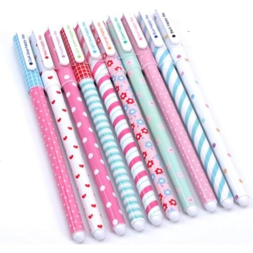 10 pcs/lot Cute Flamingo gel pens Kawaii 0.38mm 10 colors Signature pen for writing school supplies escolar