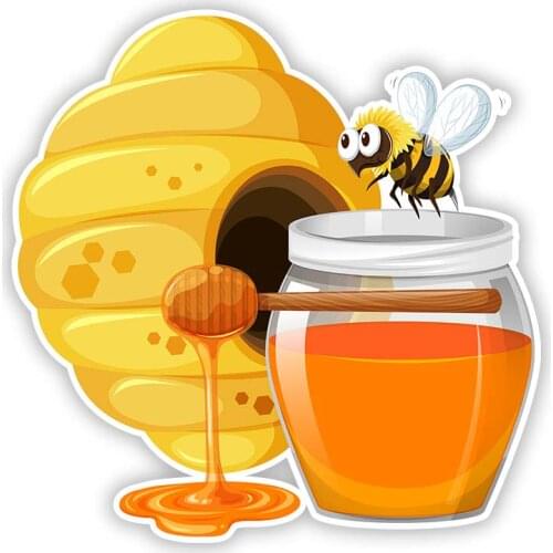 S50421# Various Sizes/Colors Personality PVC Decal Bees That Brew Honey Waterproof Car Sticker on Motorcycle Laptop Decorative