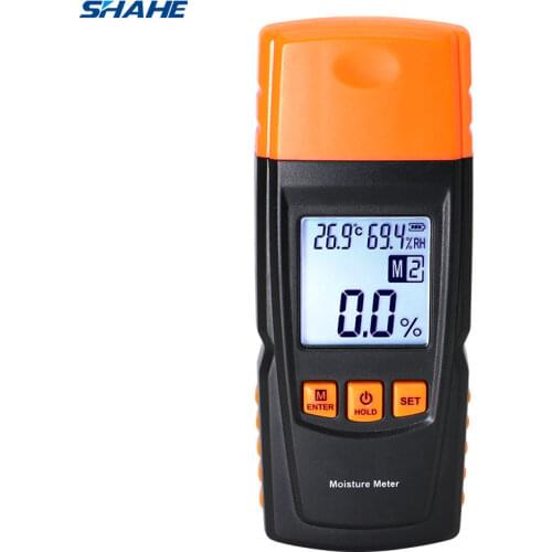 SHAHE Wood Moisture 2~70% Meter Humidity Tester Timber Damp Detector Portable Wood Moisture Meter Humidity Gauge