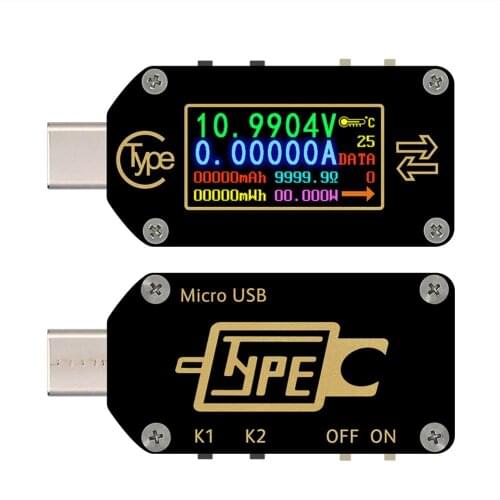 TC66/TC66C Type-C color display USB tester USB-C voltmeter ammeter voltage PD charger battery USB tester