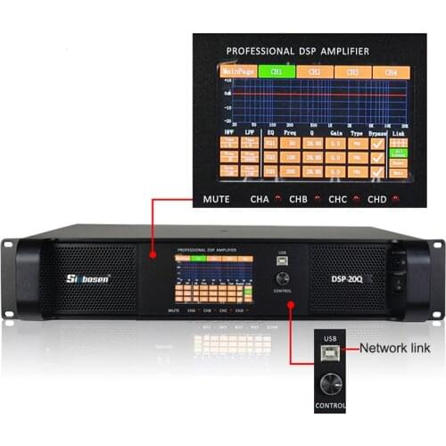 Aoyue 10000 watt audio power amplifier DSP-20Q professional class d pa amplifier