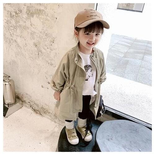 Girls Windbreaker Childrens Clothing 2020 Autumn New Childrens Korean Style Baby Western Orange Jacket Kids Girls Casual Coats