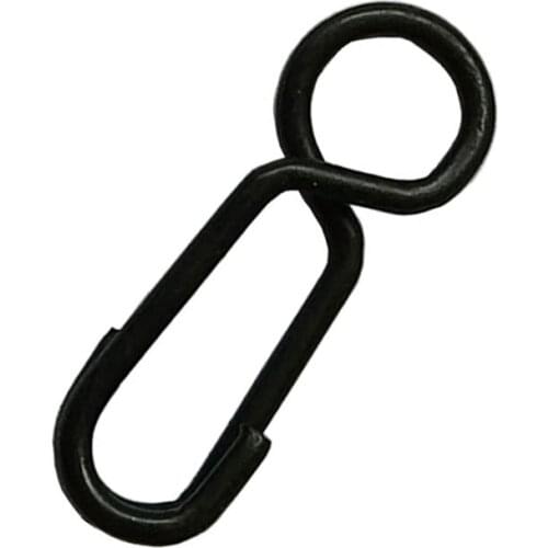 20pcs Quick Change Link Clips Snap Matte Black Carp Fishing Accessories Carp Fishing Connector for Lures or Jigs