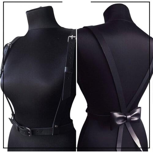 CKMORLS Women Leather Harness Sexy Belt Punk Body Bondage Erotic Lingerie BDSM Bandage Cage Bustier Chest Waist Adjsutable Belt