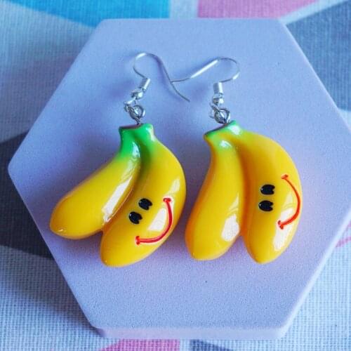 Banana Earrings Fruit Dangle Earrings For Women Creative Jewelry Accessories