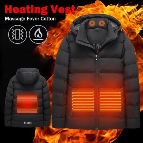Winter Electric Heated Vests Neck Massage Jacket Men Women Outdoor Camping Hiking Warm Clothing USB Heating Tactical Vest New