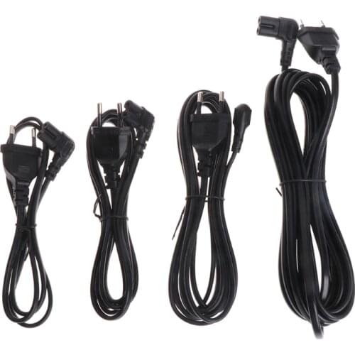 1/2/3/5m 2 Pin Euro Plug to Right Angle Turn Left Figure 8 C7 Plug Power Cable