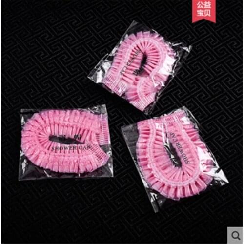 1PCS Disposable Elastic Shower Hat Hair Salon Waterproof Hotel Bathing Cap Hat Hotel One-Off Bathing Bathroom Products