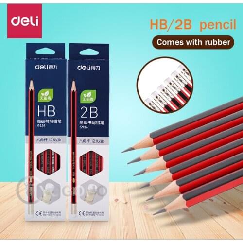 12/24/36/48pcs Sketch Pencil Wooden Lead Pencils HB Pencil With Eraser Children Drawing Pencil School Writing Stationery