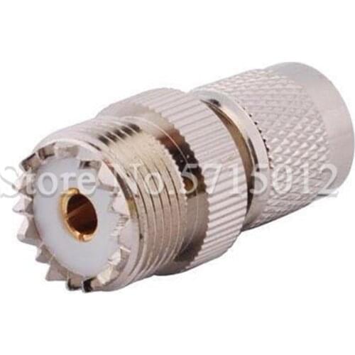 2pcs TNC-J/UHF-K RF Coaxial Connector TNC Male Head Turn to UHF SL16 M Famale Head Plug Pure Copper Adaptor