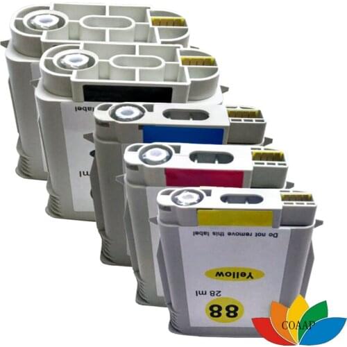 5 Compatible C9396A C9391A C9392A C9393A ink Cartridges for HP 88 88XL Officejet Pro K550dtwn K8600 L7590 L7580 K5400dn Printer