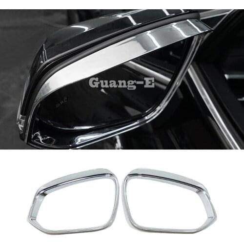 Car Rear Rearview Side Glass Mirror Rain Shield Sun Visor Shade Eyebrow Trim Parts 2pcs For Toyota Highlander 2020 2021 2022