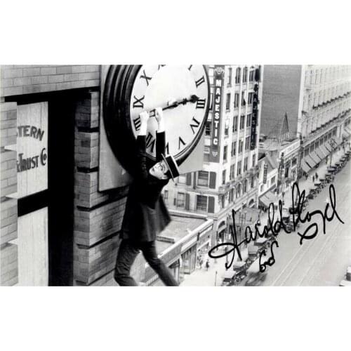 HAROLD LLOYD SIGNED PHOTO Art Film Print Silk Poster Home Wall Decor 24x36inch