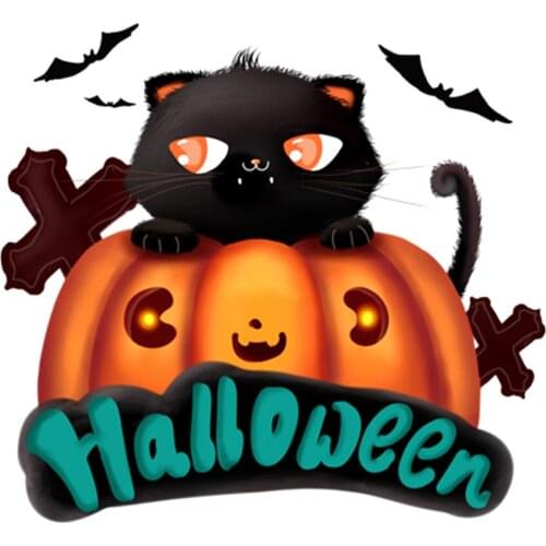 Halloween Cartoon Diamond Painting Round Full Drill Pumpkin Bat Tombstone Nouveaute DIY Mosaic Embroidery 5D Cross Stitch
