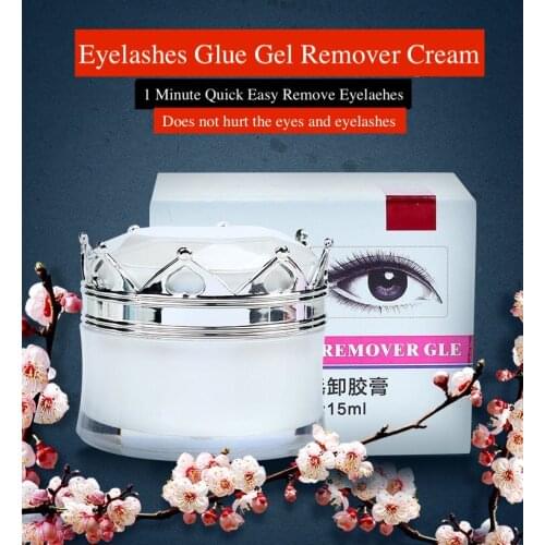 Eyelashes Glue Remover Cream 15g Women Professional Fake Eyelash Glue Gel Remover Eyelash Extensions Tool Eyes Makeup Glue Remov