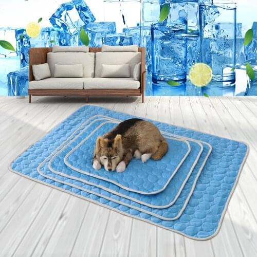 Small Medium Dogs Mat Cooling Summer Pad Mat For Dogs Cat Blanket Sofa Breathable Pet Dog Bed Summer Washable For Cool Dog Mat