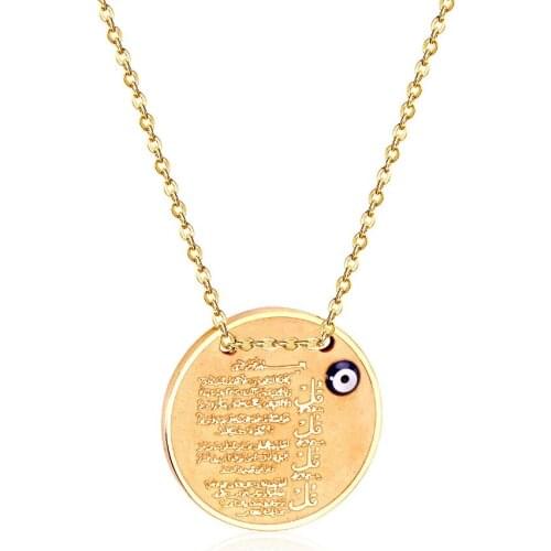 LUXUKISSKIDS Brand New Religion Pendant Necklaces With Eyes Shape Stainless Steel Fashion Necklaces