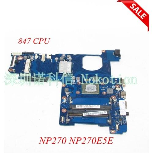 NOKOTION BA92-12169A BA92-12169B BA41-02206A Laptop motherboard For Samsung NP270 NP270E5E SR08N Celeron 847 CPU onboard ddr3