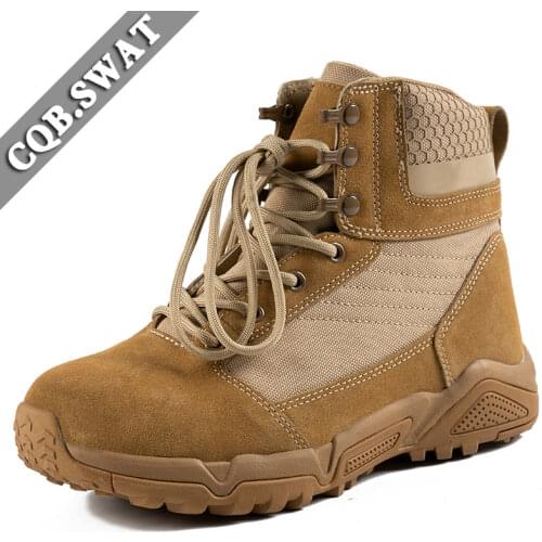 Tactical Military Boots Men Cow Suede Leather U.S. Army Hunting Trekking Camping Mountaineering to Work Coyote Boots