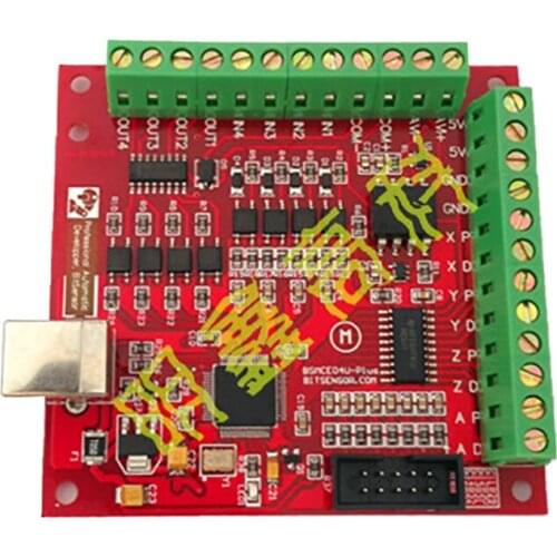 Upgraded Version 4-Axis CNC Motion Control Card Mach3 Engraving Machine Interface Board USB Interface With Cable