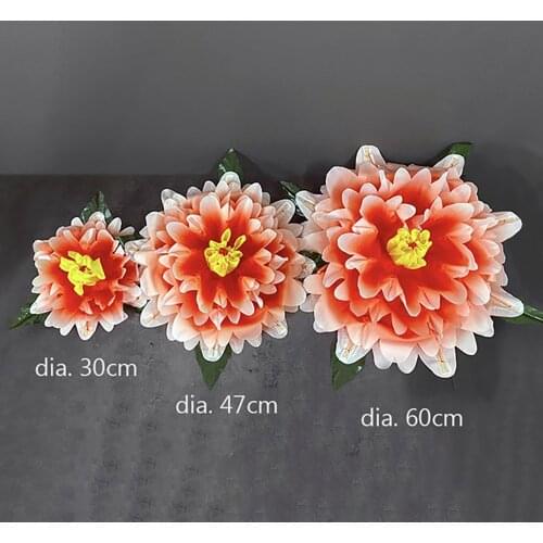 Peony Production Gradient (30cm,Yellow/Red/Pink Color) Magic Trick Stage Gimmick Comedy Empty Hand Appearing Peony Flower Magia