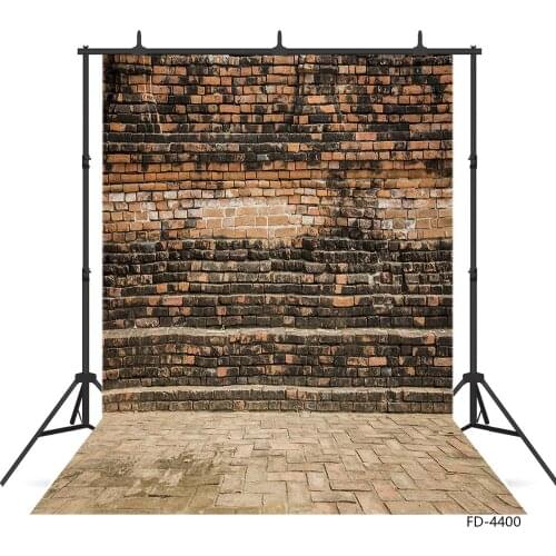 Retro Brick Wall Floor Photo Backdrops Computer Printed Background for Children Baby Pets Portrait Photobooth Photography Props