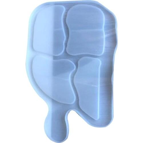 Crystal Epoxy Resin Mold Handle Tray Fruit Plate Silicone Mould DIY Crafts Tool