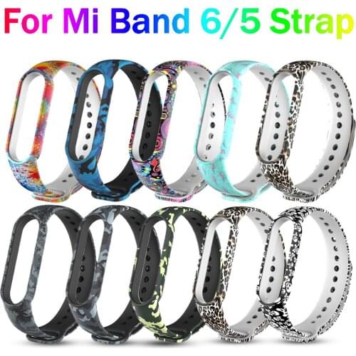 Silicone Strap For Xiaomi Mi Band 5 Smart Band Replace Printed Strap For Xiaomi Miband 5 Accessories Wrist Strap For MiBand 5