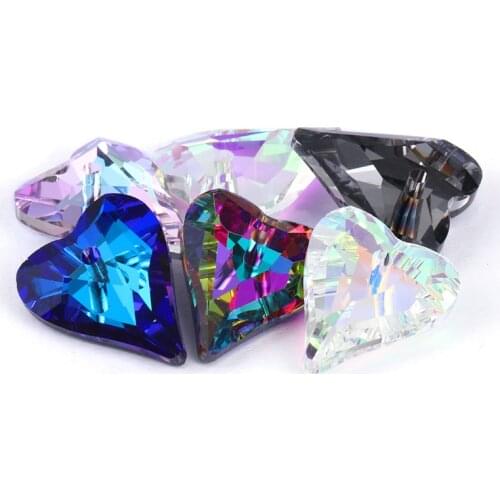 14x17mm Heart Shape Rhinestones New Arrival Jewelry Making Accessories Necklace Pendants Pointback Glass Strass Rhinestones