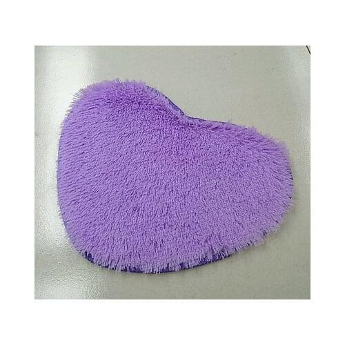Thicken Soft Plush Carpet Heart-shape Solid Color Water-absorption Non-slip Simple Shower Room Bed Side Decor Entrance Door Rugs