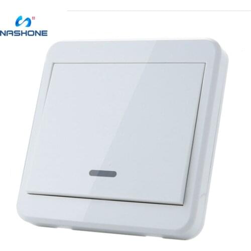 Light Switch RF 433Hz WirelessRemote Switch 90-260V Lamp Light Remote Control Switch ON OFF Wire Wall Receiver (Sold Separately)