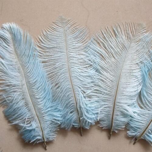 High Quality 10pcs Water blue ostrich feathers 6-8 inches/15-20 cm Christmas Birthday Wedding Party DIY Decorations Plumage