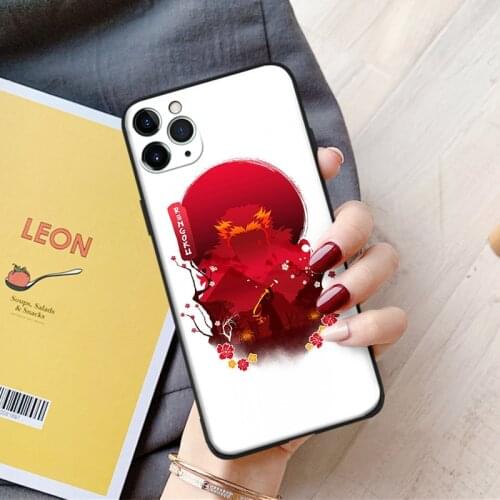 Demon Slayer Kyojuro Rengoku For IPhone Se 6 6s 7 8 Plus X XR XS 11 12 Mini Pro Max Glass TPU Soft Silicone Phone Case Cover