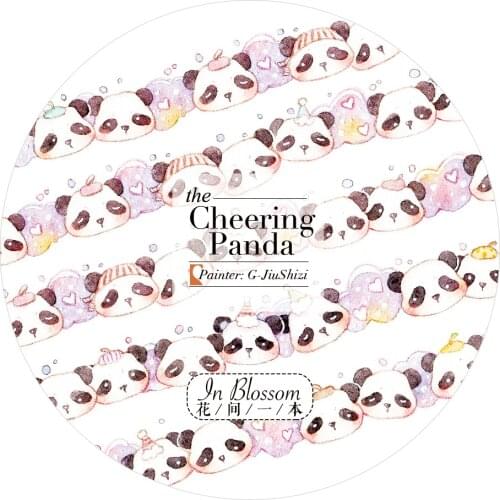 1.8cmx10 Meter Washi Tape Panda Cheerleader Material Journal Diary Sticker