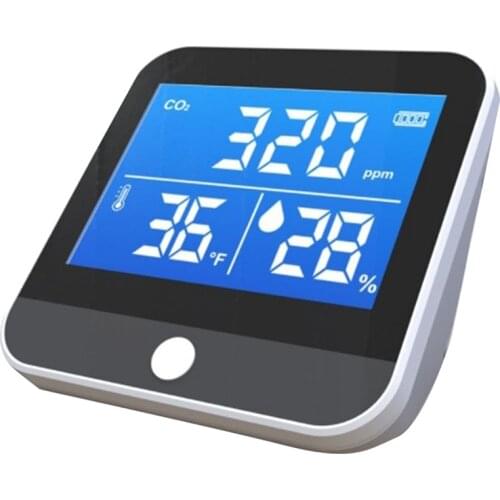ABSF 1Pc Portable Air Quality Monitor Temperature Humidity Monitor Infrared NDIR CO2 Detector Indoor CO2 Detection