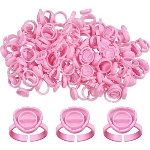 100pcs Lash Glue Cup Beauty Eyelash Extension Glue Cups Epoxy Cup Delay Cup Lashes Glue Holder Grafting Eyelash Tool