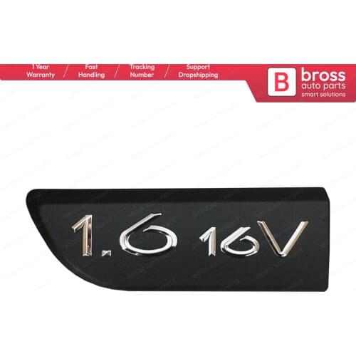 BSP565-1 Black 1.6 16V Badge Monogram Emblem 8200209130 Left Door Moulding Badge For Megane MK2 2002-2008, Scenic MK2 2003-2009
