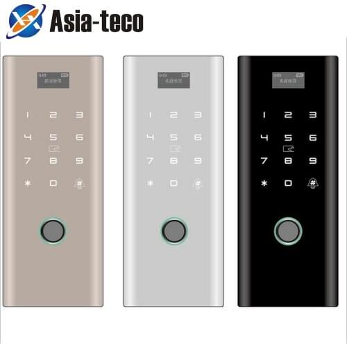 Electronic Digital Gate Opener Electric RFID IC Biometric finger print security Glass Password Card Smart Door Fingerprint Lock
