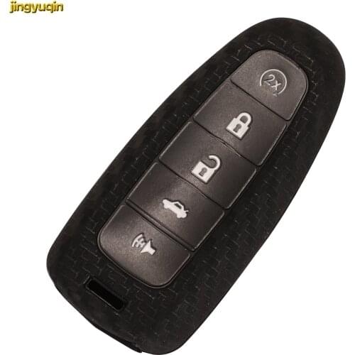 Jingyuqin 30pcs Remote Car Key Carbon Silicone Cover For Ford Edge Explorer Kuga 5 Buttons Smart Key Case Protection